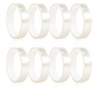 Fyeme 8 Roll Heat Resistant Tape 20mm×33m/108ft High Temperature Tape Sublimation Heat Transfer Tape Polyimide Film Masking Tape for Soldering, Electrical, Masking, 3D Printer (clear)