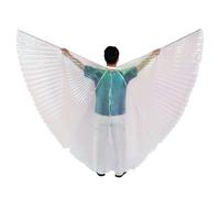 Fyeme Angel Isis Wing Colorful Wings Belly Dance Carnival Costumes Butterfly Wing Isis Wings Elegant Big Angel Wings Adult for Adult Dancers Christian Dance Costume (White)