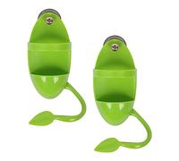 Fyfjur 2Pcs Bird Parrot Cuttlebone Holder with Perches Cuddle Bone Feeding Racks, Cuttlefish Bone with Holder, for Pet Bird Supplies Fruit Vegetable Millet Container