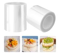 Fyfjur Acetate Pastry, 2 Pieces Transparent Acetate Roll 6 cm x 10 m for Pastries, Acetate Roll for Cake Decoration, Home Baking and Chocolate Mousse