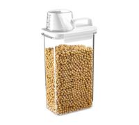 Fyfjur Cereal Storage Containers, Airtight Rice Food Storage Container with Measuring Cup, Cereal Box for Rice, Flour, Dog Pet Food, Washing Powder, 2300ML