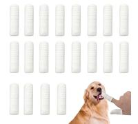 Fyfjur Dog Finger Toothbrush, 20 Pcs Anti-Plaque Reusable Pet Toothbrush Finger, Efficient and Clean Knitted Cat Teeth Cleaning Products