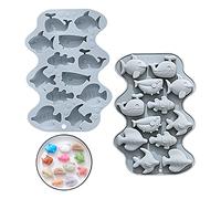 Fyfjur Silicone Chocolate Mould, Silicone Mould Fish, Chocolate Mould 6 Different Sea Fish Moulds, Silicone Mould Chocolate, Silicone Moulds for Sweets, Chocolate, Jelly (Blue, 20.2 x 13.7 x 2 cm)