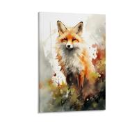 FYFMUSHE Modern Nature Fox Wall Decorations for Bedroom Colorful Fantasy Animal Rustic Canvas Wall Art for Living Room Painting Stretched And Framed Ready to Hang Home Decor