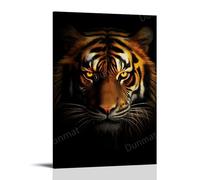 FYFMUSHE Modern Tiger Canvas Wall Art Paintings Rustic Golden Wildlife Rustic Pictures on Canvas Prints Framed Ready to Hang Artwork for Bedroom Home Decor 08x12inch(20x30cm)