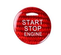 FYGEEQZJ Fit for Mitsubishi Eclipse Cross 2018 2019, Push Start Button Cover, Red/Black Car Engine Start Stop Button Trim, Car Accessories