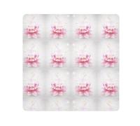 Fygkptb Beautiful Pink Lotus Flower Shining Sparkle Stars on White Square Self Adhesive Wrap Bag Makeup Storage Foldable Open Lay Flat for Protects Cosmetics Camera L 21.7 x 21.7 inch