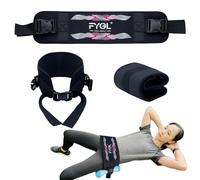 FYGL Hip-Thrust-Belt, Foldable Band for Dumbbells, Kettlebells, Plates - Supports Up to 300 lbs, Gym and Home Workouts with Slip-Resistant Padding, White & Pink