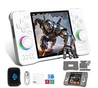 FYGOD.EDD Upgraded XF40H Handheld Game Console, 64GB White Retro Gaming Console with 4.0 Inch 4K HD IPS Screen, Preloaded 20,000+ Classic Games, Open Source Linux System - Includes Exclusive Cool
