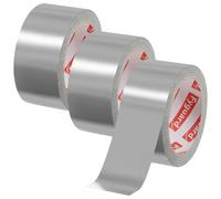 Fyguard 3 Rolls Duct Tape, 48mm X 54m Gaffer Tape 210μ Strength Gaffa Tape Waterproof Tape Weatherproof for Repairing Fastening Bundling Reinforcing Sealing, Silver, 18m/Roll