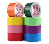 Fyguard 8 Rolls Duct Tape Colorful, 48mm x 15m Mixed Cloth Waterproof Repair Tape for Craft Projects Binding Packaging Sealing