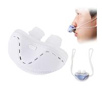 FYGZ CPAP Anti Snoring Electronic Device,Anti-snoring Device Snore StopperSnoring Solution Devices for Sleeping Aid,USB Rechargeable,Improve Breathing and Sleep(White)