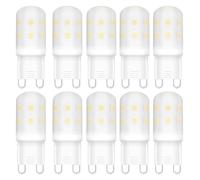 FYHART G9 LED Light Bulbs, 2W G9 Bi-Pin Base LED Light Bulbs 200LM AC 220V-240V, Non Dimmable, Energy Saving Bulb Equivalent to 20W Halogen Bulb, No Flickering [Energy Class E] (Warm White, 10 Pack)