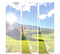 FYHDSH Magnetic Fly Insect Screen Door, Sliding Double Door Fly Screen, Double Door Screen Curtain for Sliding Door with Powerful Magnets and Full Frame Magic Tape, Keep Fly Bug Out White-C-140x190cm