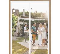 FYHDSH Magnetic Screen Window, Automatically Closes Magnetic Curtain, Mosquito Insects Window Screen, Fly Net with Full Frame Magic Tape for Patio Balcony Living Room 145×195cm, White
