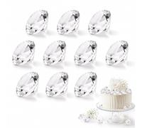 FYHJNC 10 Pcs Clear Acrylic Crystal Diamonds, Faceted Fake Diamond Gems for Wedding Centerpieces Vase Fillers Fish Tank Nail Display Christmas Home Decor