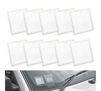 FYHJNC 10 Pcs Windscreen Parking Permit Holders - Self-Adhesive Clear Square Card Holders for Car Windscreen, 10.5x10.5cm - Ideal for Resident Permits, EV Badges & Tax Discs