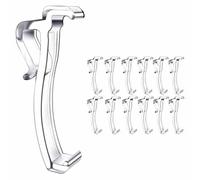 FYHJNC 12 Pack Clear Plastic Blind Valance Clips, 2.45 Inch Clips for 2.5 Inch Valance, Transparent Horizontal Venetian Blind Replacement Clips for Window Headrail Repair