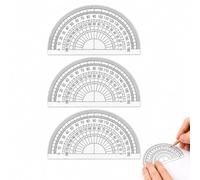 FYHJNC 3 Pack Clear Plastic Protractors, 180 Degrees 4 Inch Angle Measurement Tools for Student Math, Classroom, School, Office, Teachers & Engineers