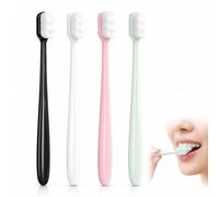 FYHJNC 4 Pack Extra Soft Manual Toothbrushes, Micro Nano 20000 Bristles for Sensitive Teeth & Gum Recession, Painless Gentle Deep Cleaning