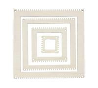 FYHJNC 4 Pcs Wooden Weaving Loom Kit, 5/10/15/20cm Square Solid Wood Tapestry Looms, 4.5mm Thick Smooth Burr-Free Knitting Board for DIY Art Crafts Wall Hanging Decor Beginner Friendly