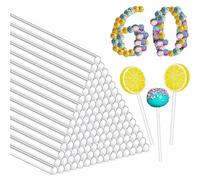 FYHJNC 50 Pack 6 Inch Clear Acrylic Lollipop Sticks 3mm Round