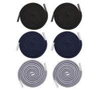 FYHJNC 6PCS Drawstring Cord with Metal Tips - 140cm Cotton Replacement for Joggers, Trousers, Hoodies & Jackets (5mm Dia)