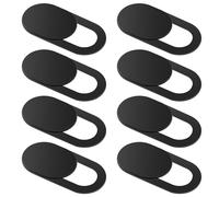 FYHJNC 8PCS Webcam Cover Slide, Thin Phone Camera Cover Laptop Computer Camera Cover Slide Blocker Slider Lens Cover Protector Protect Privacy Security Fits Desktop PC Tablet Pad(Black)