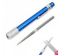 FYHJNC Retractable Diamond Knife Sharpener Pen, Fine Grit Pocket Sharpening Stick, Portable Serrated Blade Sharpener for Kitchen Knives Scissors Outdoor Hunting Fishing