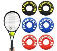 FYHJNC Tennis Racquet Dampener & Shock Absorber, 6 Pcs Tire Shape Silicone Vibration Dampeners for Tennis Racket, Red Blue Black Set for Tennis & Squash