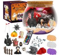 FYHMDC Halloween Light-Up Terrarium Kit for Kids - LED Night Light Birthday Gift for Boys Ages 4 5 6 7 8-12 Year Old - Halloween Toys DIY Arts and Crafts Kit for Kids - Best Presents for Boys