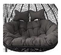 FYHTC Hanging Egg Chair Cushion 2 Person, Swing Cushion Outdoor Seats, Double Hanging Basket, Hammock Replacement(Dark gray)