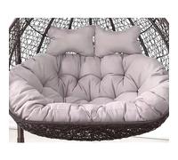 FYHTC Hanging Egg Chair Cushion 2 Person, Swing Cushion Outdoor Seats, Double Hanging Basket, Hammock Replacement(Gray)