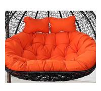 FYHTC Hanging Egg Chair Cushion 2 Person, Swing Cushion Outdoor Seats, Double Hanging Basket, Hammock Replacement(Orange)