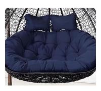 FYHTC Hanging Egg Chair Cushion 2 Person, Swing Cushion Outdoor Seats, Double Hanging Basket, Hammock Replacement(Navy blue)