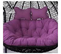 FYHTC Hanging Egg Chair Cushion 2 Person, Swing Cushion Outdoor Seats, Double Hanging Basket, Hammock Replacement(Purple)