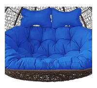 FYHTC Hanging Egg Chair Cushion 2 Person, Swing Cushion Outdoor Seats, Double Hanging Basket, Hammock Replacement(Royal blue)