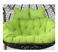 FYHTC Hanging Egg Chair Cushion 2 Person, Swing Cushion Outdoor Seats, Double Hanging Basket, Hammock Replacement(Green)