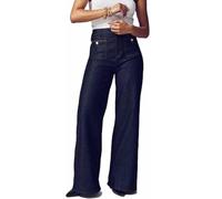 FYHTC Oprah's Favorite - Tummy Control Sailor Wide Leg Pants, Chiccurva Wide Leg Jeans Oprah's Favorite Jeans(Dark Blue,Small)
