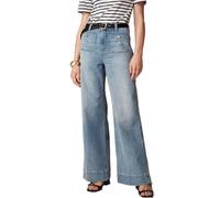 FYHTC Oprah's Favorite - Tummy Control Sailor Wide Leg Pants, Chiccurva Wide Leg Jeans Oprah's Favorite Jeans(Light Blue,Medium)