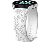 FYISWHO Silicone Watch Strap for Amazfit GTS 4/4 Mini/3/GTS 2/2e/2Mini/GTR Mini/GTR 42mm, 20mm Flower Bracelet Sport Replacement Band for Amazfit Active 2/Active 3/Bip 3/3 Pro/U/U Pro/S/S Lite