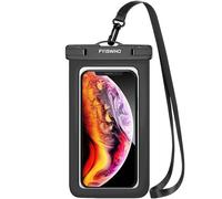FYISWHO Waterproof Universal Mobile Phone Case for Oppo Find X5, Reno 2, 4, 7, 8, Lite, T, X2, X3, X5, C22, C21, C19, C18 Pro, PVC Material, Face ID Compatible, Black, Waterproof Case