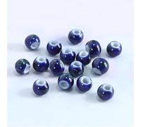 FYJDI 100 Pcs 10mm Chinese Ceramic Beads Large Hole Porcelain Round Beads Spacer Loose Bead Handmade Polished Craft Beading for Necklaces Earrings Bracelets Making DIY Crafts