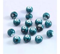 FYJDI 100 Pcs 12mm Chinese Ceramic Beads Large Hole Porcelain Round Beads Spacer Loose Bead Handmade Polished Craft Beading for Necklaces Earrings Bracelets Making DIY Crafts