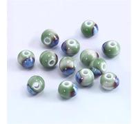 FYJDI 100 Pcs 6mm Chinese Ceramic Beads Large Hole Porcelain Round Beads Spacer Loose Bead Handmade Polished Craft Beading for Necklaces Earrings Bracelets Making DIY Crafts