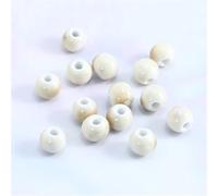 FYJDI 100 Pcs 8mm Chinese Ceramic Beads Large Hole Porcelain Round Beads Spacer Loose Bead Handmade Polished Craft Beading for Necklaces Earrings Bracelets Making DIY Crafts