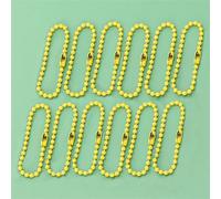 FYJDI 100 Pcs Ball Beads Chain Bulk Dog Tag Metal Chain 4.72 inch Ball Chain Keychains with Connectors Metal Keychain Tag Ball Chain for Hanging Christmas Decoration Jewelry Making