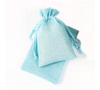 FYJDI 100 Pcs Burlap Bags with Drawstring Rustic Gift Bag Bulk Party Favor Gift Bags Burlap Bags Linen Jewelry Pouches Mini Gift Wrapping Bags for Party, Wedding, Present and DIY Craft, 10 x 14cm