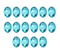FYJDI 100 Pcs Flat Back Crystal Rhinestones Oval Shape Rhinestones Glass Gems Rhinestone Shiny Craft Rhinestone for DIY Costume Making, Cosplay, Clothes, Crafting Embellishments, 20 x 30 mm