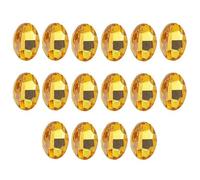 FYJDI 100 Pcs Flat Back Crystal Rhinestones Oval Shape Rhinestones Glass Gems Rhinestone Shiny Craft Rhinestone for DIY Costume Making, Cosplay, Clothes, Crafting Embellishments, 18 x 25 mm